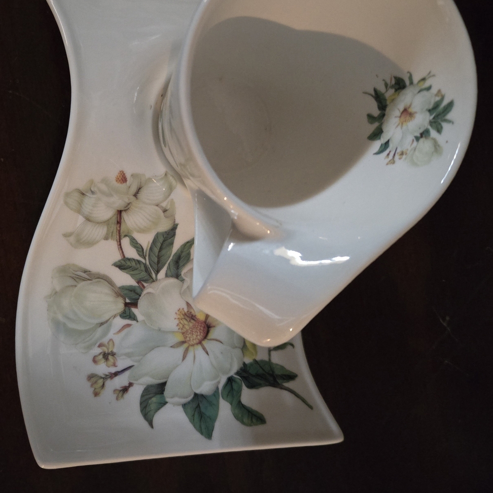 Floral Teacup and Saucer Set